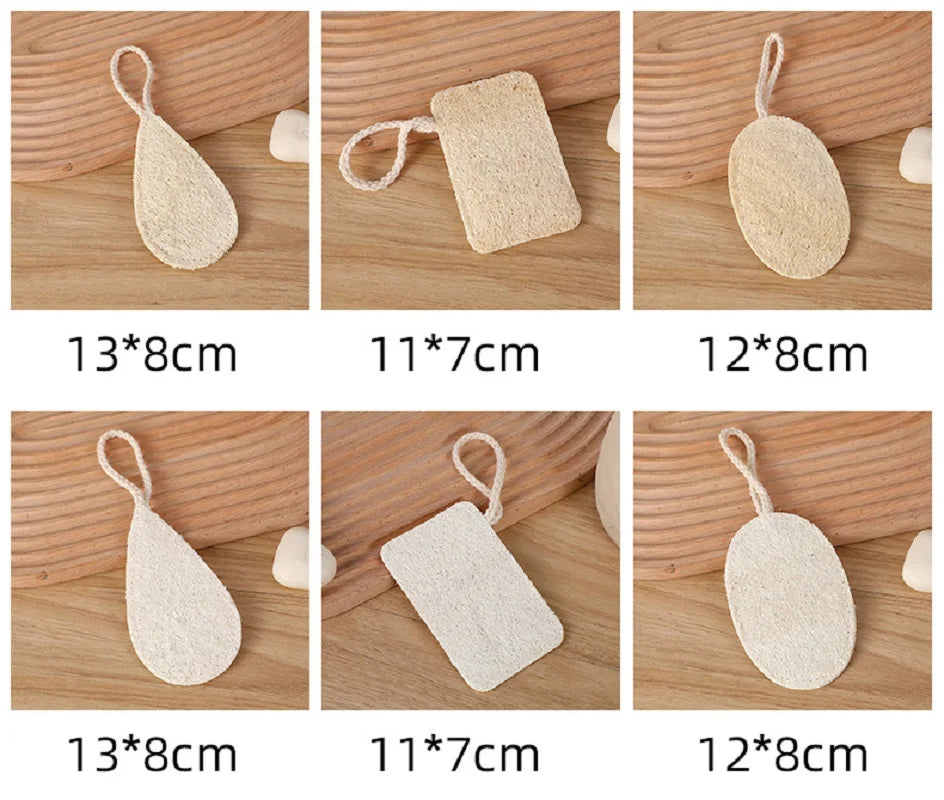 Natural Loofah Bath Scrub Sheet Scrubbing Sheet Bath Towel Body Scrubbing Exfoliation Soft Loofah Bath Brush Bathroom Supplies
