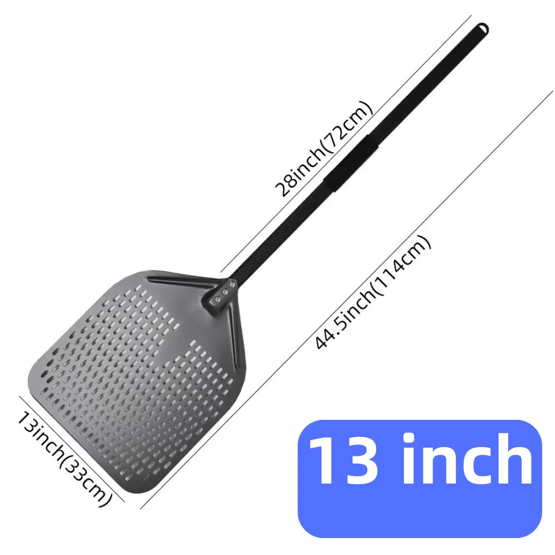 6&12 13 14  Inch Pizza Perforated Shovel Paddle Pizza Oven Turning Peel Hard  Anodized Pizza  Baking Kitchen Tool Spatula