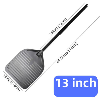 6&12 13 14  Inch Pizza Perforated Shovel Paddle Pizza Oven Turning Peel Hard  Anodized Pizza  Baking Kitchen Tool Spatula