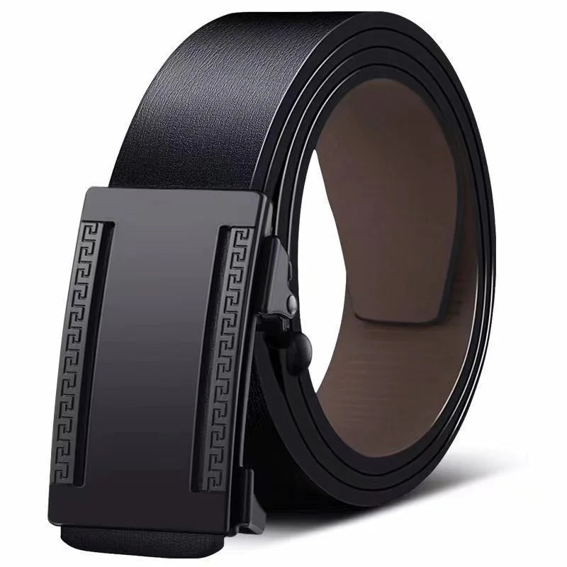 Cinturones de marca famosa para hombre, cinturones de cuero genuino de lujo de calidad, correa de metal con hebilla automática.