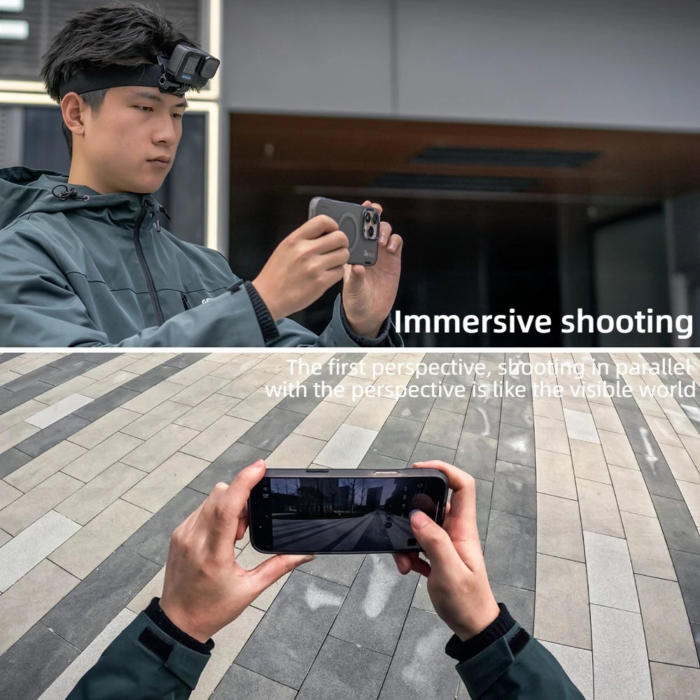 Camera Headband Head Strap Fixed Bracket for GoPro 13/12 Insta360 Sports DJI Action 5Pro/4/3 Ace Pro 2 Accessories First Angle