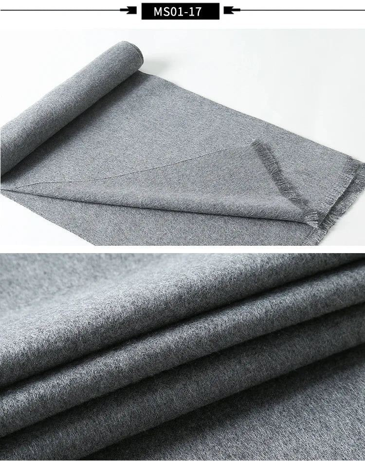 Designer Brand Plaid Men's Cashmere Scarf Winter Warm Scarves Shawls Casual Business Long Wraps Pashmina Christmas Gift for Man