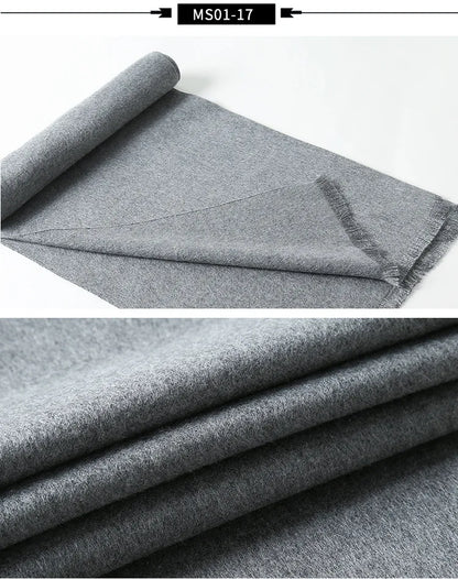 Designer Brand Plaid Men's Cashmere Scarf Winter Warm Scarves Shawls Casual Business Long Wraps Pashmina Christmas Gift for Man
