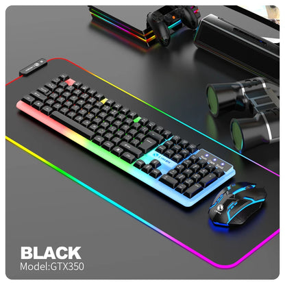 LIMEIDE GTX350 Series Wired 104 Keys Membrane Keyboard Many Kinds of Colorful Lighting Gaming and Office For Windows and IOS