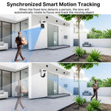 WONSDAR 2pcs Outdoor WIFI IP Camera Smart Home Security Protection PTZ Camera AI Auto Tracking Night Vision Surveillance iCsee