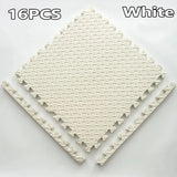 EVA Leaf Grain Floor Mats, Proteção de Ginásio Esportivo, Tapetes de Emenda Antiderrapantes, Thicken Shock Room Workout, Yoga Fitness, 30x30cm, 16Pcs