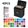 24/36/48/60/80/120/168 Colors Double Tip Permanent Art Marker pens for Drawing Painting Sketching Comics Design School Supplies