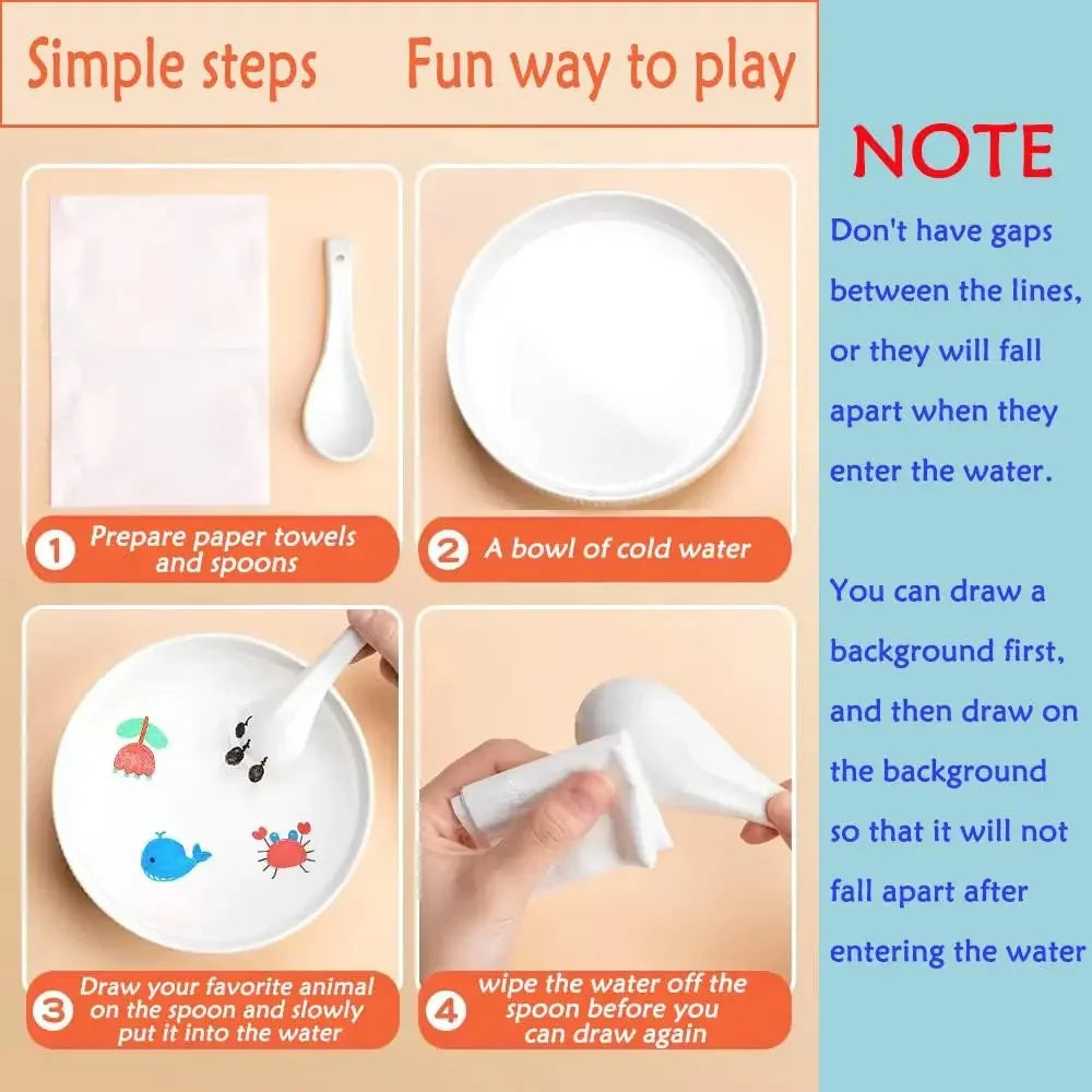 Magical Water Paint Pen Floating Ink Pen for Kids Colorful Doodle Water Pen Brushes Children Montessori Early Education Toys