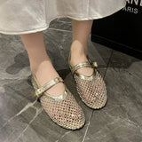 Women Mesh Ballet Flats Sandals New Flats Comfortable Round Toe Shoes Women Ballerina Trend Breathable Casual Walking Sandals