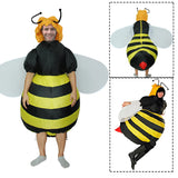 Adult Cute Animals Inflatable Costume Bunny Zebra Shark Bee Koala Cosplay Funny Suits For Halloween Purim Fancy Mascot Costumes