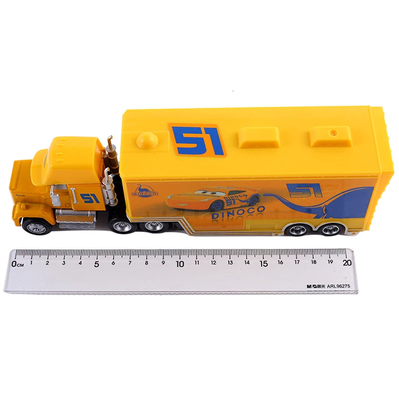 Disney Pixar Cars 2 3 Toys Lightning McQueen Truck Jackson Storm Uncle Mack 1:55 Diecast lorry trailer Model Child kids Gift