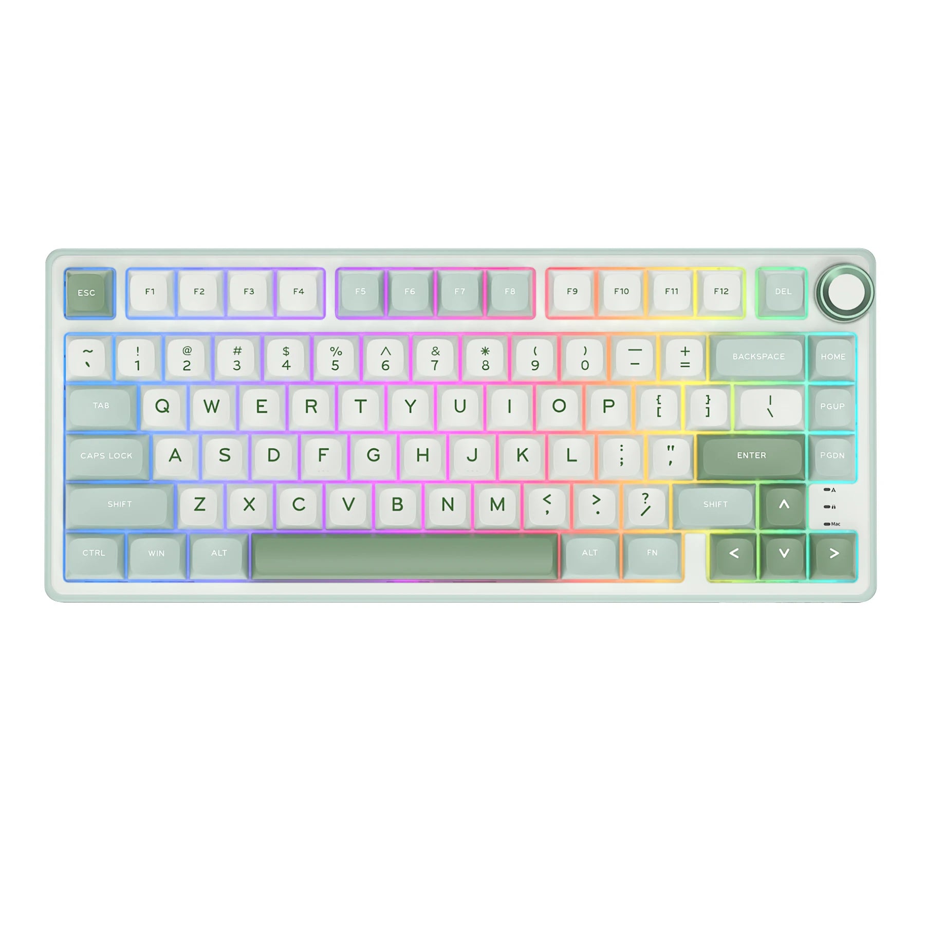 Teclado para juegos con cable Royal Kludge RK R75 de 80 teclas, retroiluminación RGB, 80 % de sellado, teclado mecánico intercambiable en caliente con teclas MDA PBT.