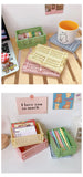 6 Color Organizing Storage Baskets Case Folding Student Desktop Basket Tape Stationery Plastic Foldable Container Storage Box