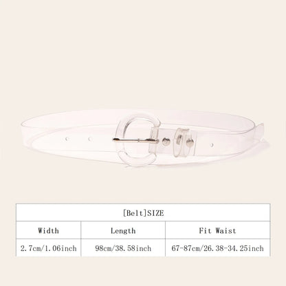 Transparent Belt Women's Fashion Invisible Korean Style Summer New Denim Jeans Accessory for Students And Girls