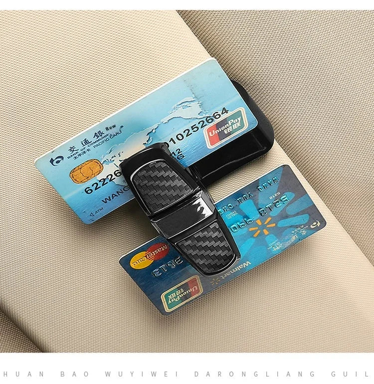 80-degree Rotating Multi-functional Car Eyeglass Storage Clip Bidirectional Automobile Eyeglass Clip Holder for Easy Access