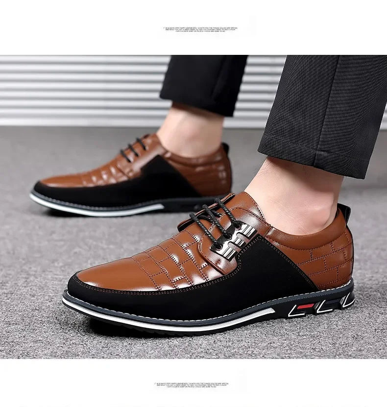 2024 Autumn Business Casual Shoes for Men Trend Classic Leather Shoes Outdoor Men Sneakers Sewing Breathable Men's Dress Shoes