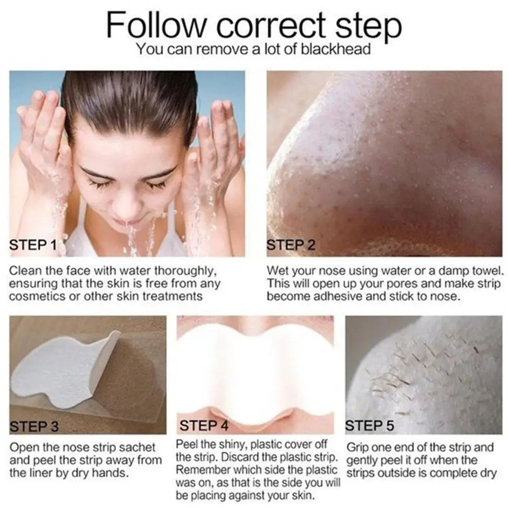 5pcs/lot Blackhead Remover Stickers Nasal Patch Deep Cleaning Shrink Pores Acne Treatment Nose Blackhead Mask Strips Skin Care