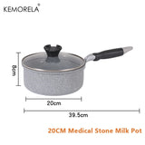 Durable Stone Frying Pan 28/26/24/20cm Wok Non-stick Pan Skillet Cauldron Induction Cooker Pans Pancake Egg Gas Stove Home