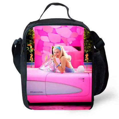 Mochila escolar infantil con diseño de Barbie y bolsas para el almuerzo y lápices para guardería, el mejor regalo para niños y niñas.