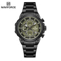 NAVIFORCE Original Watch for man 2025 New Stainless Steel Waterproof Chronograph Classic Quartz Wristwatch Brand Men Watch Gifts