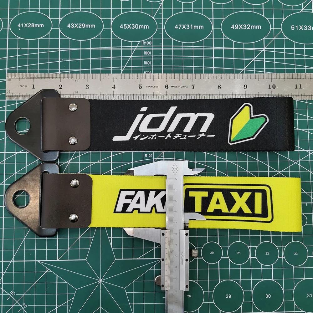 Correa de remolque colgante para coche con cultura de carreras JDM, cuerda de remolque, cinta, parachoques, accesorios para NOS HKS Initial D
