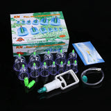 12Pcs Vacuum Cupping Sets with Pumping Gun Suction Cups Back Massage Body Cup Detox Anti Cellulite Cans Healthy Care Jars