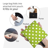 Custom Recycling Classic Black And White Polka Dot Shopping Bag Women Tote Bag Portable Grocery Shopper Bags