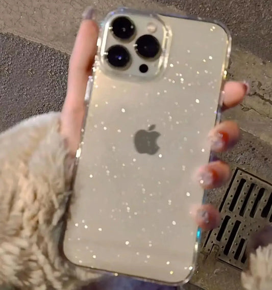 Funda de lujo con purpurina brillante para iPhone 16, 15, 14, 13, 12, 11 Pro Max, X, XR, XS, 7, 8 Plus, suave y transparente a prueba de golpes