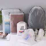 Clear Waterproof Travel Makeup Bag Cosmetic Organizer Drawstring Storage Bag Toiletry Bag