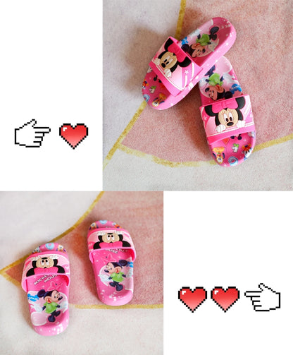 Nuevas sandalias de verano para niños, con dibujos de Minnie, zapatos de suela suave para niños y niñas, zapatillas antideslizantes, aptas para todas las estaciones.