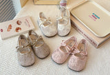 2026 Summer Kids Shoes Girls Sandals Lace Floral Princess Shoes Children Soft Sole Flat Party Dress Breathable Shoes