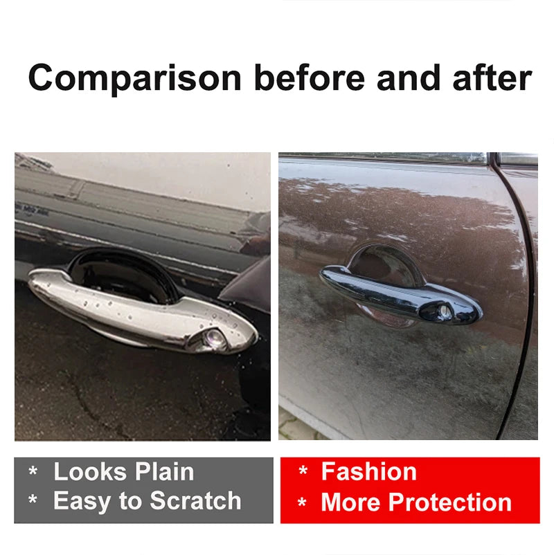 Black For Mini Cooper One D S JCW R55 Clubman 4Doors 2007-2014  Door Handle Covers Stickers Car-Styling Exterior Accessories