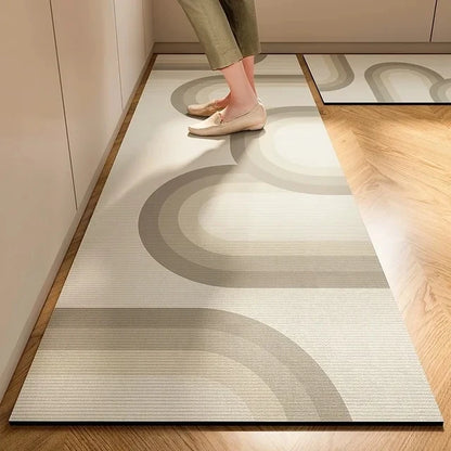 Nueva alfombra de cocina de diatomita suave de estilo japonés, 1 pieza, súper antideslizante, súper absorbente y fácil de manejar.