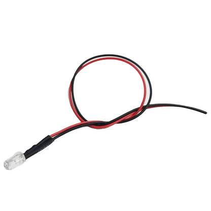Lote de 20, 50 y 100 bombillas LED de 20 cm precableadas de 3 mm y 5 mm, diodos emisores precableados para decoración del hogar (DC12V)