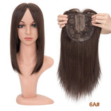 Benehair 14'' 18'' Hair Toppers with Bangs for Women Synthetic 6x6 Top Hairpieces Wigs Long Straight Clip in Hair Extension