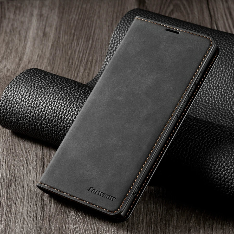 Wallet Magnetic Flip Card Slot Leather Case For Samsung Galaxy S24 Ultra S23 Plus S22 S21 S20FE A05s A14 A15 A34 A35 A53 A54 A55