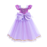 Vestido de Princesa Rapunzel de Verão – Cosplay Enrolados / Halloween / Festa de Aniversário – Fantasia Infantil
