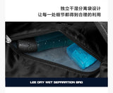 LEE Casual Weekends Overnight Luggage Travel Bag Women Men Waterproof Dry Wet Pockets Duffle Bag Unisex Sport Fitness Gym Bag