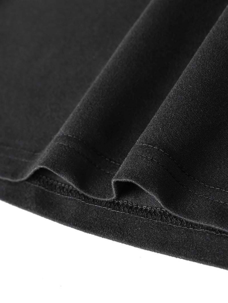 Men's 100% pure cotton loose fit comfortable sports and leisure creative line pattern printed round neck long sleeved T-shirt