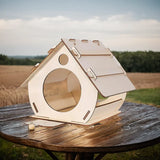 Hanging wooden bird feeders Aviary DIY assembled outdoor garden decorative feeders Birdcage Birdhouse