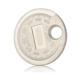 Calibrador de bujías tipo moneda, rango de 0,6 a 2,4 mm, herramienta para medir la separación de bujías