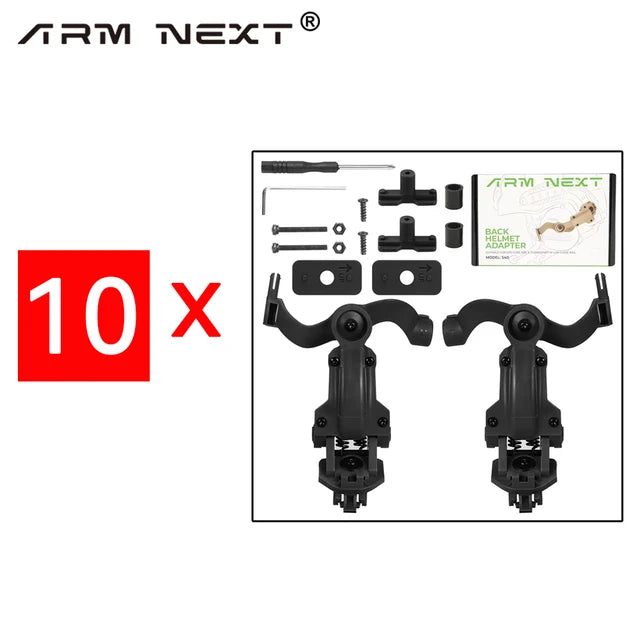 Shooting Headset with Multiple Angle Rotation, Bow Rail Adapter, Accessories Suitable for Tactical Headsets, EARMOR M31,M32,M30,M32H, 1-10 PCS 