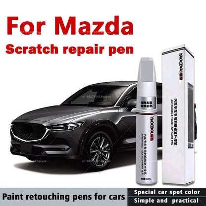 Suitable for Mazda 3, CX3, CX4, CX5, Mazda 6, Crystal Soul Dynamic Red Pearl White Clearcoat Pen, Automotive Paint Repair Set