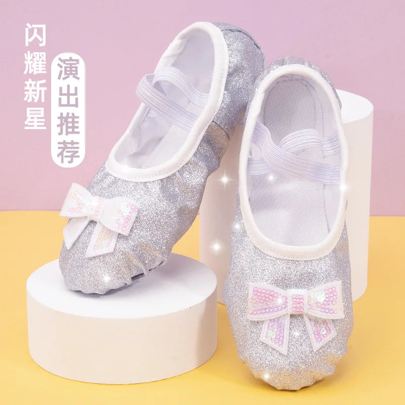 Children's Dance Shoes Soft Sole Training Shoes Children's Ballet Dance Shoes Girls' Chinese Dance Performance Cat Claw Dance