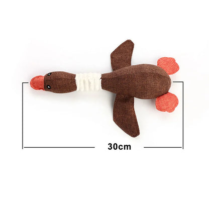 Pet Mallard Duck Dog Toy for Aggressive Chewers Dog Squeaky Wild Goose Puzzle Training Toys Cute Soft Dog Chew Toy with Squeaker