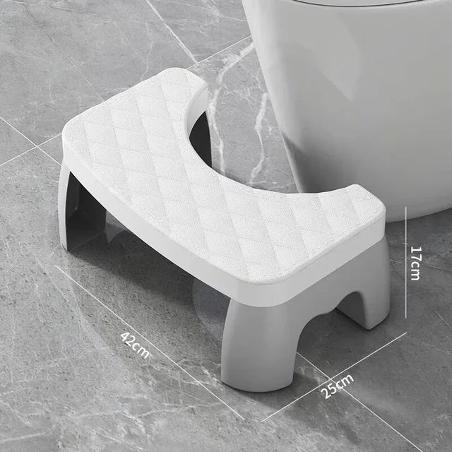 Taburete de baño para adultos con reposapiés, asiento de inodoro portátil antideslizante extraíble, accesorios de baño para el hogar 