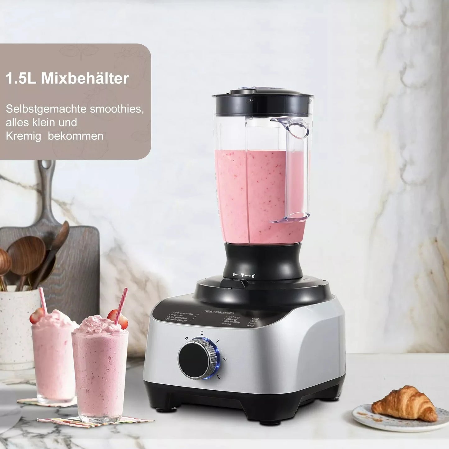 Topstrong 1300W Multifunctional 11-in-1 Whisk Kitchen Mixer Food processor YYFP410