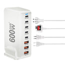 NEW 600W Gan Fast Charge 3.0 USB Type C Fast Charger Mobile 8-port 5C3A PD Charger  Convenient To Carry Tablet Charger