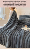 Solid Thickened Wide Striped Flannel Multifunctional Blanket, Can Be Used As Bed Sheet Cover Blanket, Sofa Blanket,nap Blanket