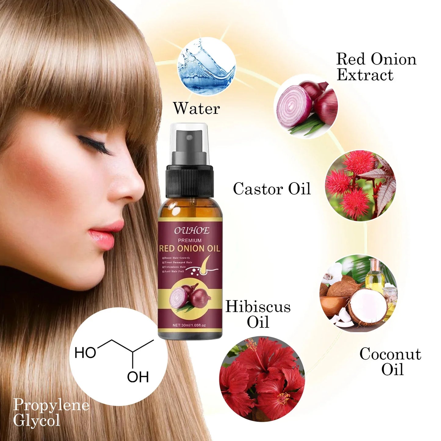 Suero en spray para el crecimiento del cabello, tratamiento anticaída, esencia reparadora, nutre las raíces y rebrota el cabello, cuidado de belleza para hombres. 